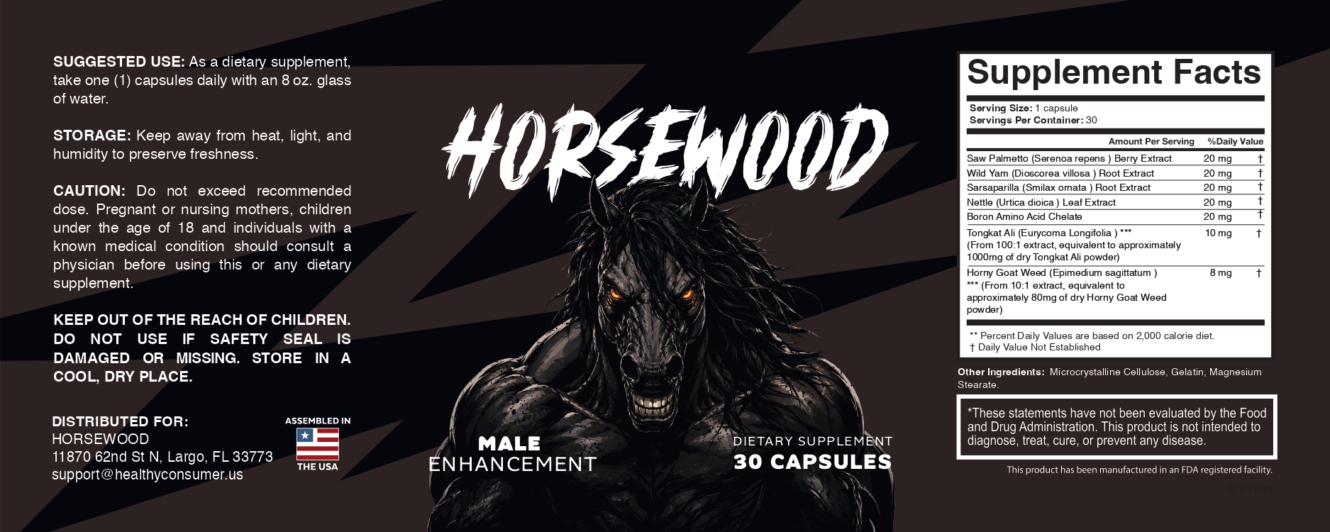 Horsewood Supplement Facts